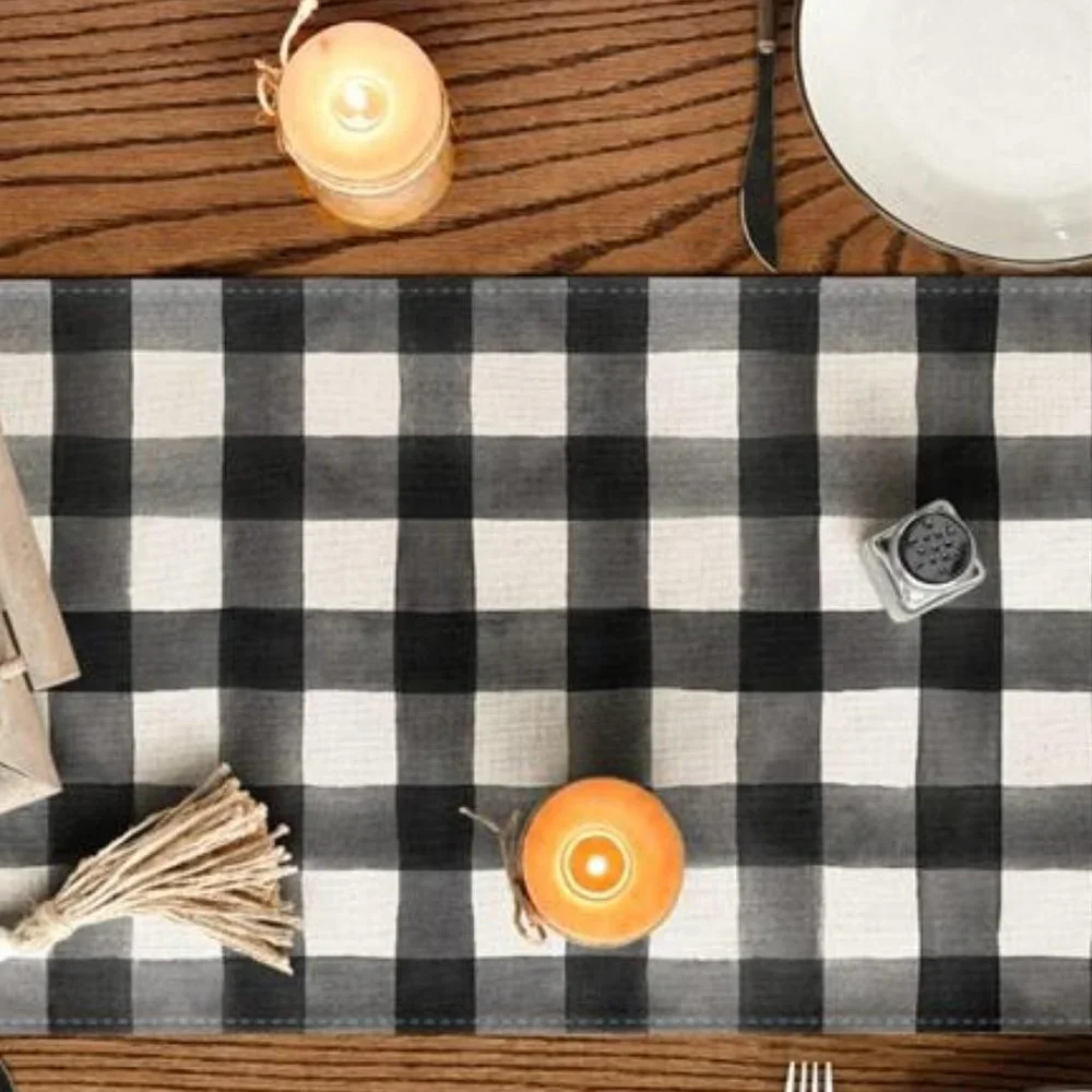 Fall Table Runner Thanksgiving Decor Pumpkin Truck Country Cottage Decoration